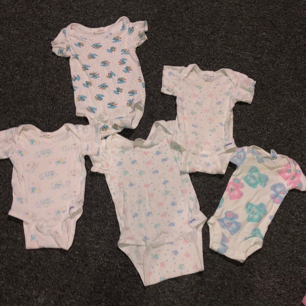 Gerber and Carters onesie bundle